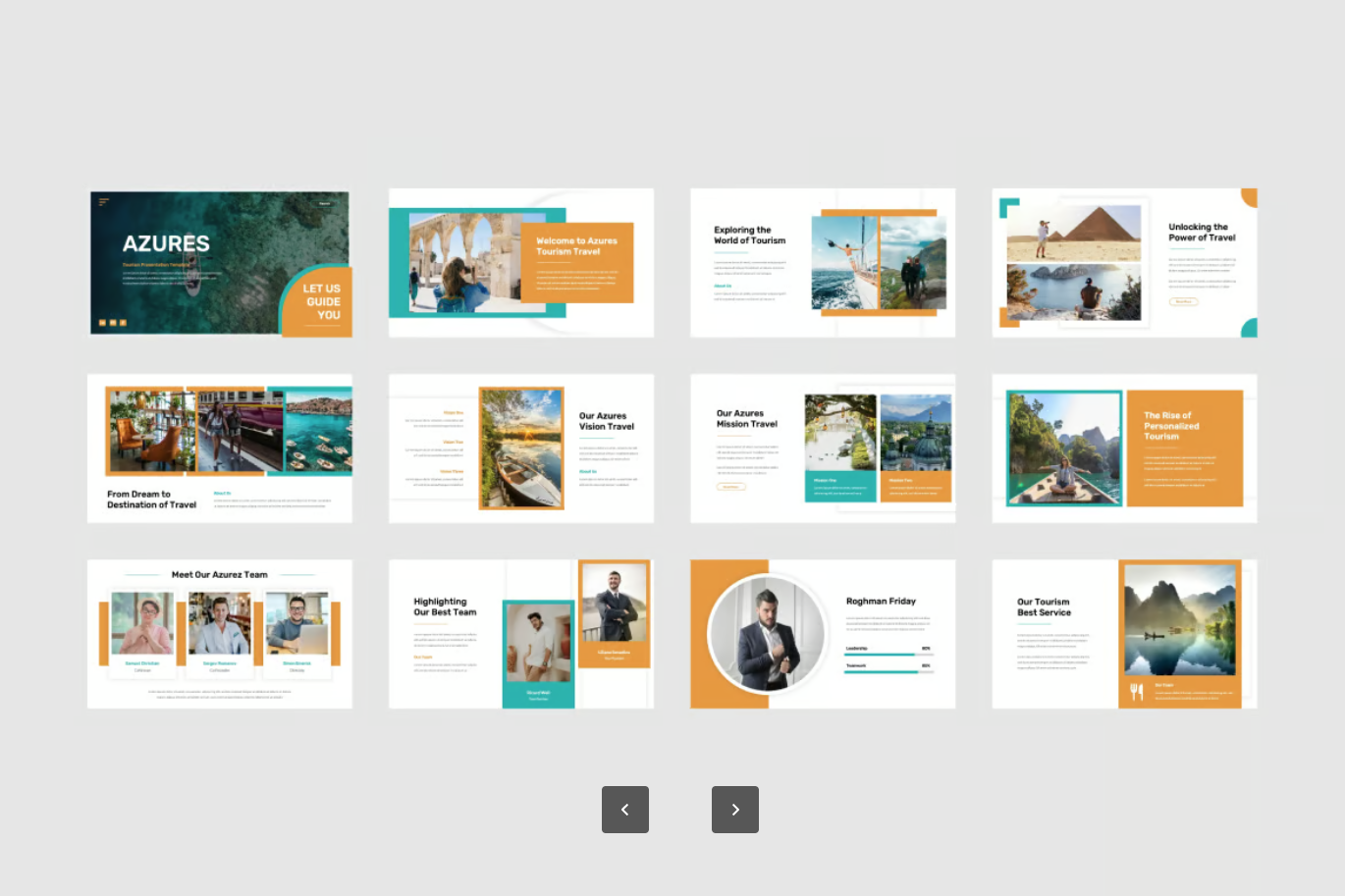 2025新款AZURE旅游Keynote模板商务风动态可编辑创意极简PPT素材Azures - Tourism Keynote Template-演示喵HUB