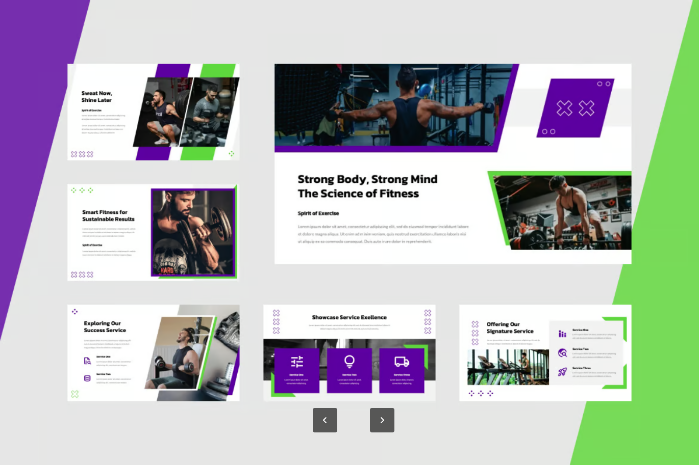 健身PPT Keynote模板30页可编辑一键套用高端动态设计Fitstar - Fitness Keynote Template-演示喵HUB