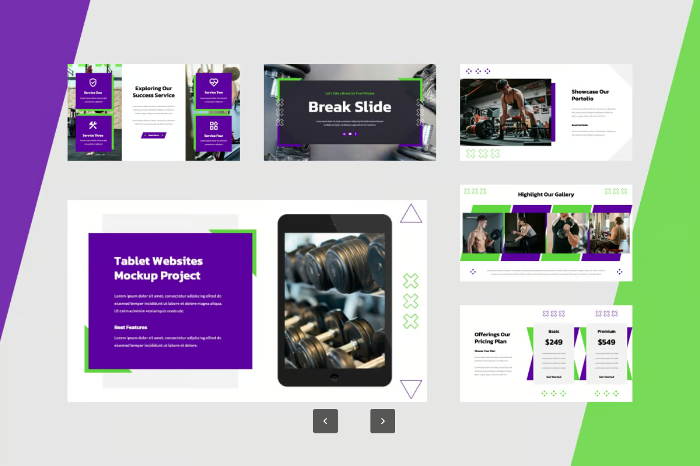 健身PPT Keynote模板30页可编辑一键套用高端动态设计Fitstar - Fitness Keynote Template-演示喵HUB