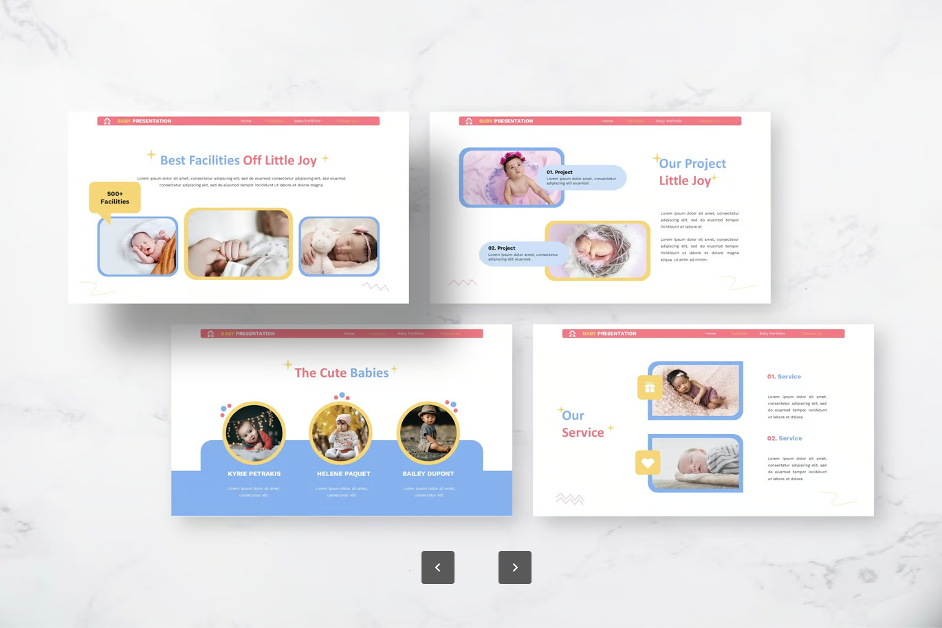 婴儿主题可爱风Keynote简约设计商务演示PPT免费下载Little Joy - Baby Keynote Templates-演示喵HUB