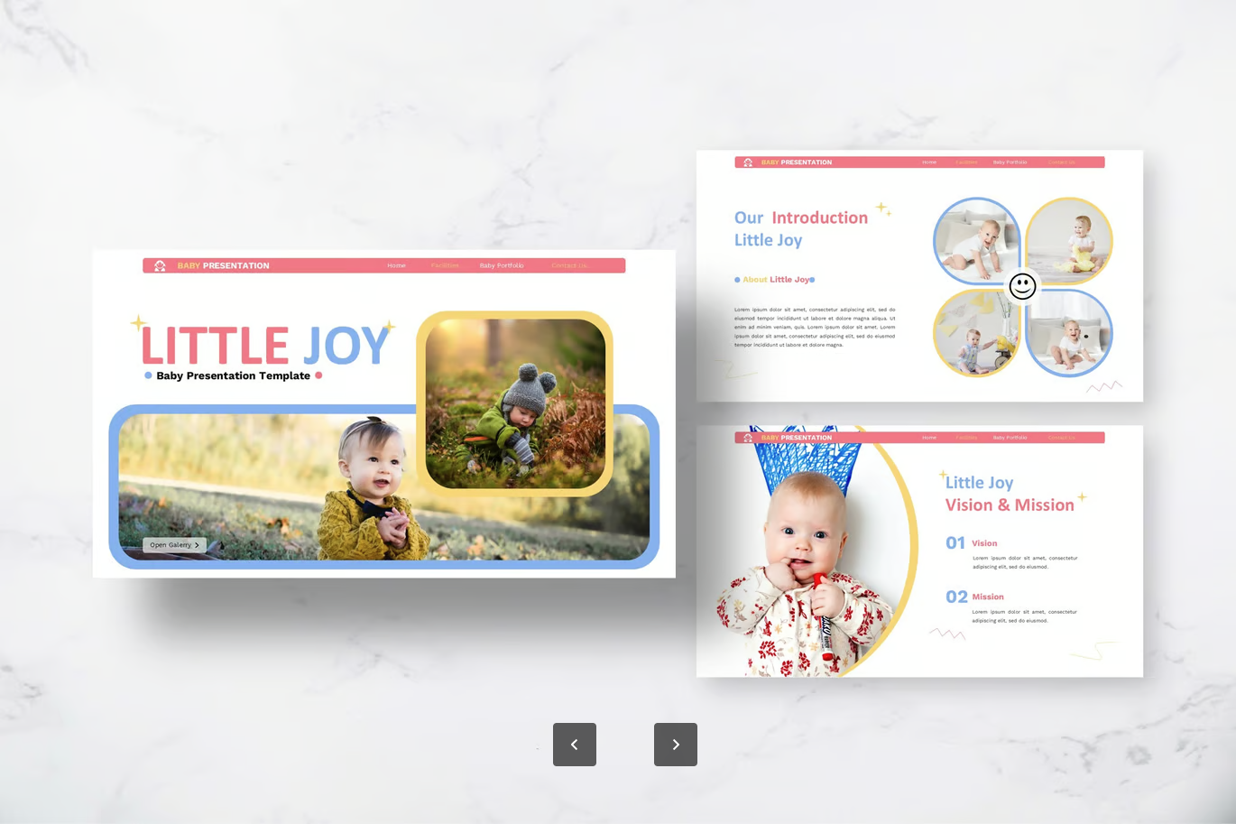 Keynote婴儿PPT模板可爱宝宝主题简约商务风创意设计免费下载Little Joy - Baby Keynote Templates-演示喵HUB