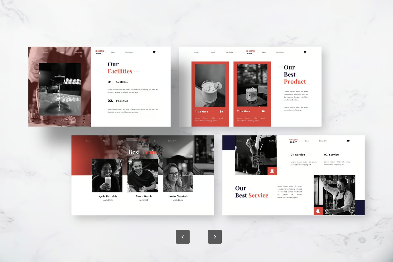 欧美风Pub酒吧Keynote模板高端质感夜店PPT可编辑动态商务派对Cheers Night - Pub & Bar Keynote Templates-演示喵HUB