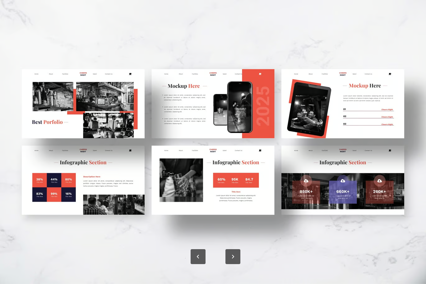 欧美风Pub酒吧Keynote模板高端质感夜店PPT可编辑动态商务派对Cheers Night - Pub & Bar Keynote Templates-演示喵HUB