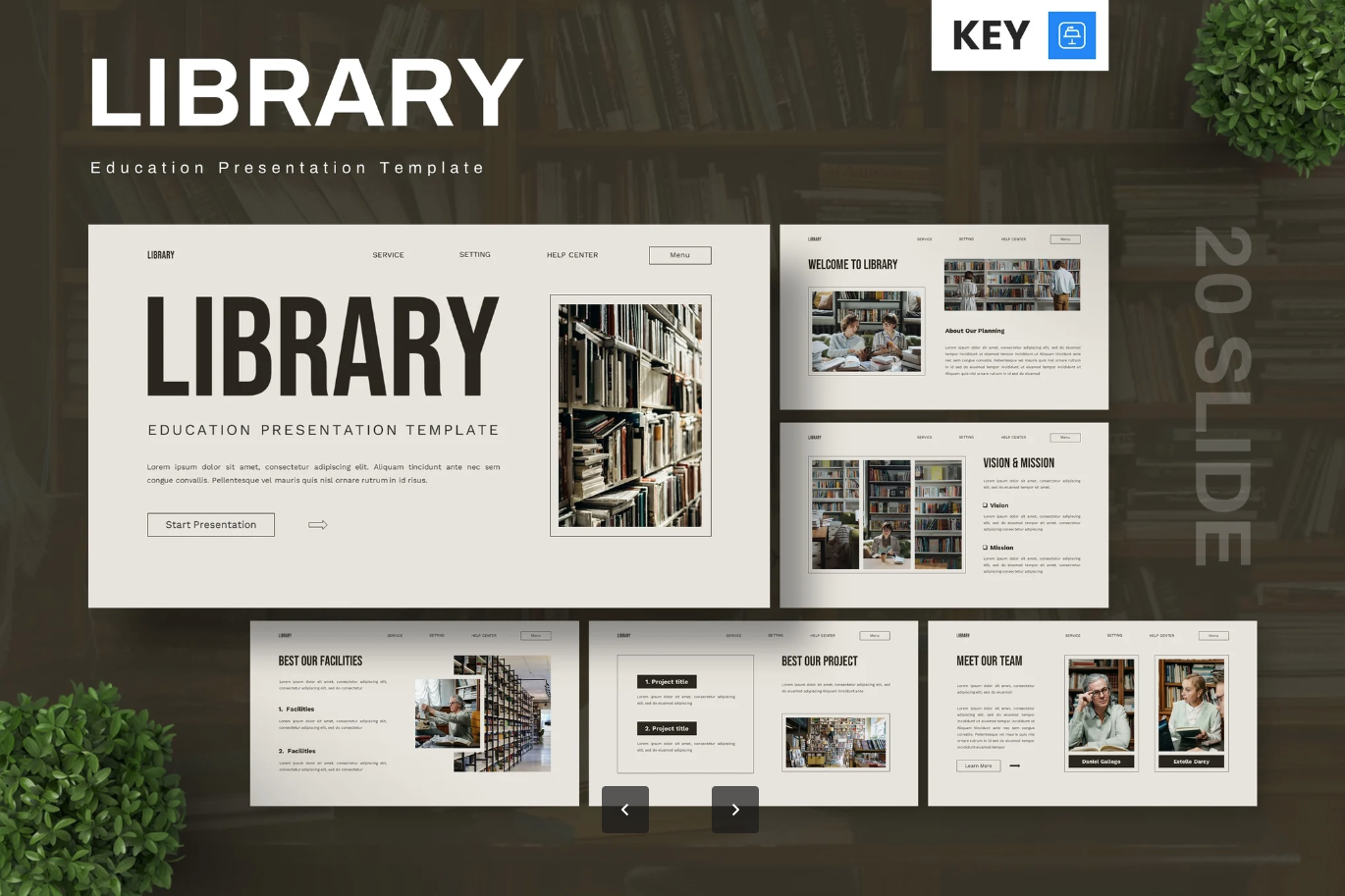 【2025新款】教师必备Keynote教育课件模板 简约大气学术报告PPTLibrary - Education Keynote Templates-演示喵HUB
