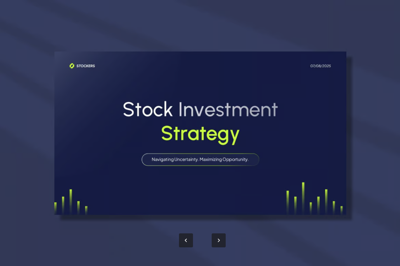 高端股票投资PPT模板 市场分析商业路演可编辑简约大气金融主题Market Insights & Stock Investment Keynote-演示喵HUB