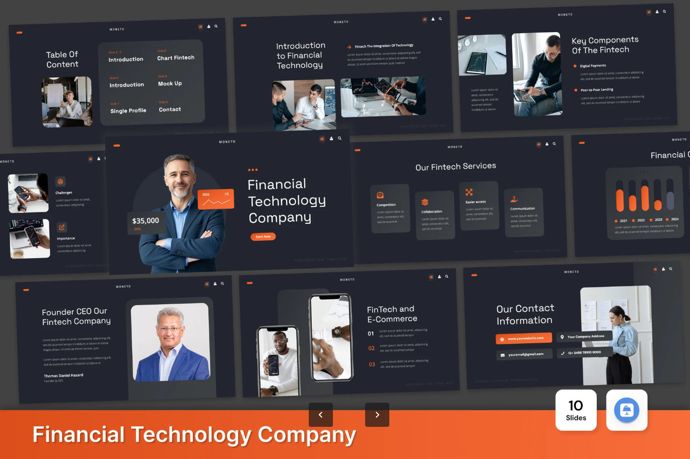 2024金融科技Keynote模板高端商业计划书含数据图表Financial Technology Company Keynote-演示喵HUB