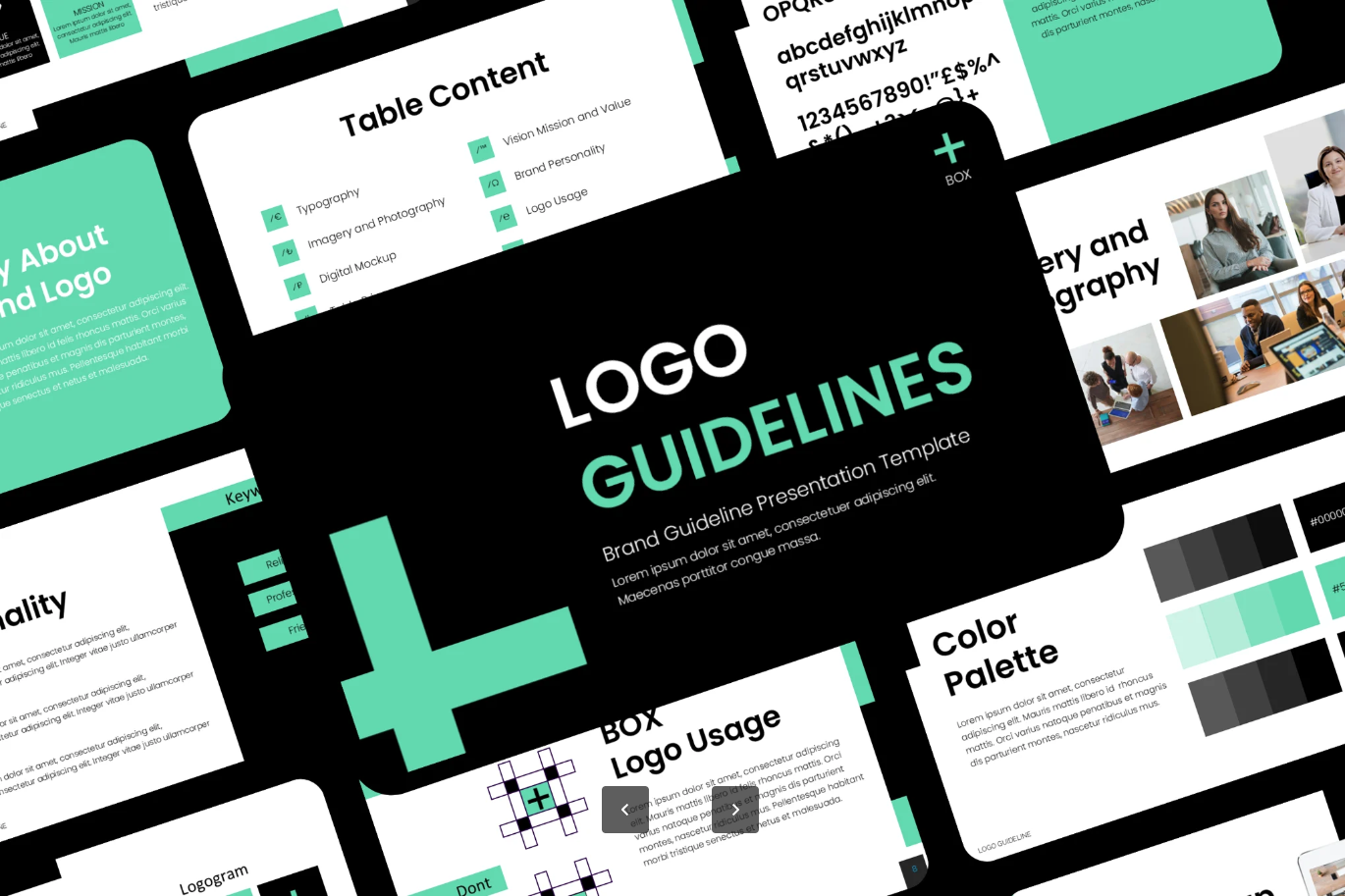 LOGO规范品牌VI设计PPT模板可编辑高端商务风企业形象Logo - Brand Guidelines Presentation Template-演示喵HUB