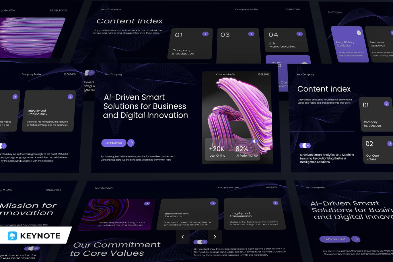 2025黑紫渐变AI科技PPT模板 现代简约商务风高级感设计Black Purple Modern AI Technology 003-演示喵HUB