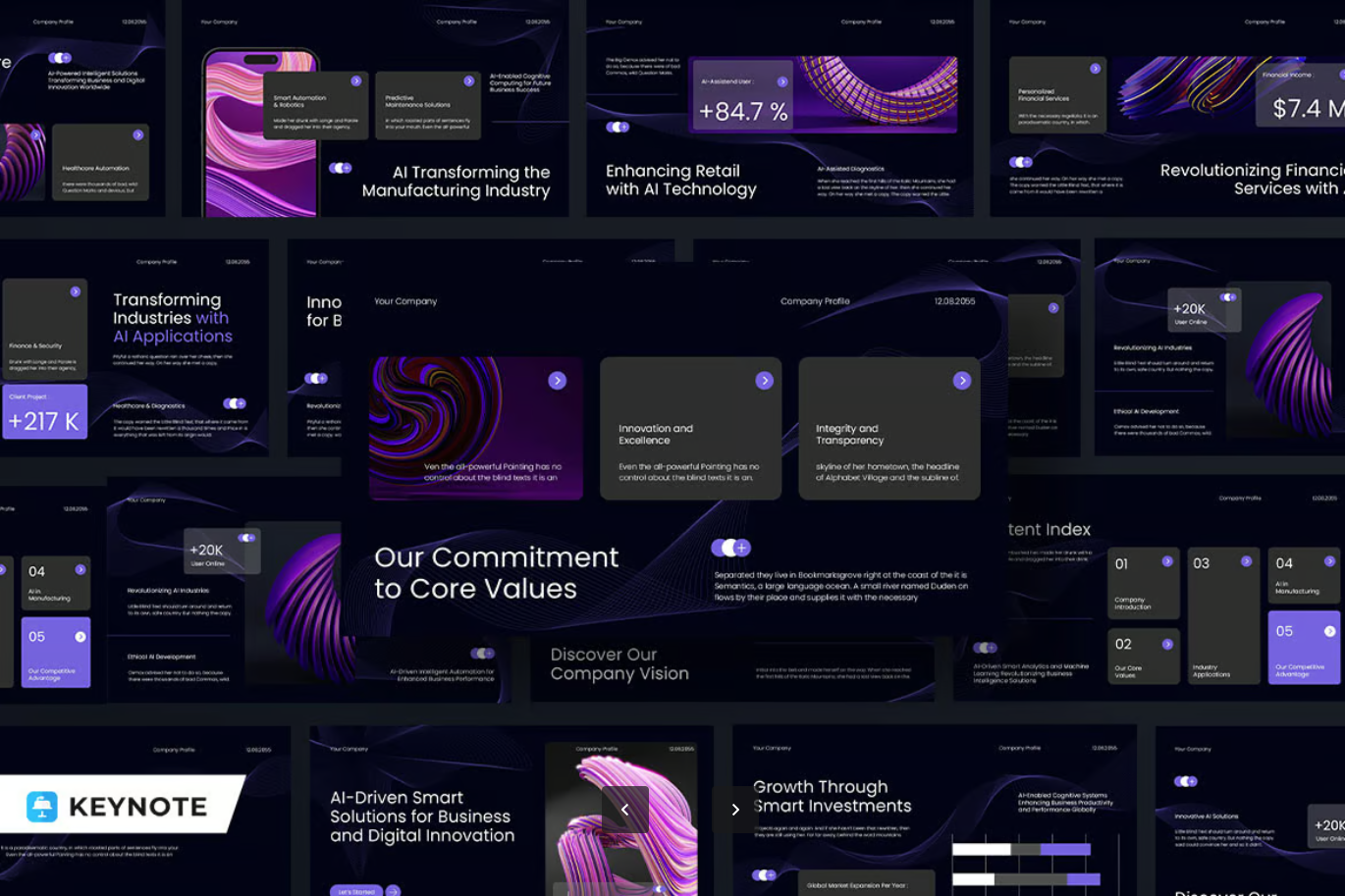 2025黑紫渐变AI科技PPT模板 现代简约商务风高级感设计Black Purple Modern AI Technology 003-演示喵HUB