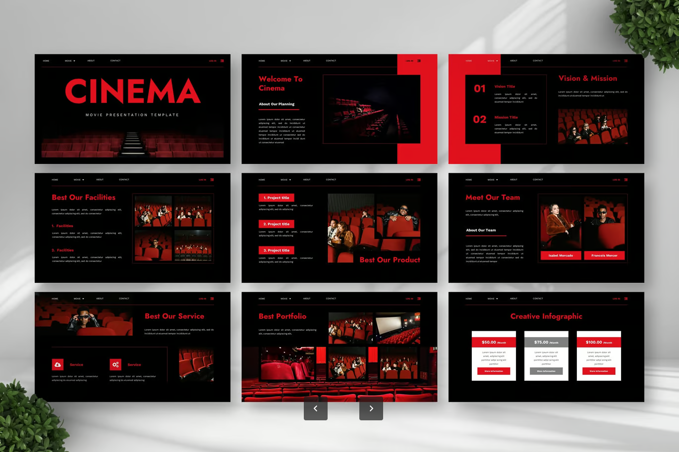 电影风Keynote模板影视级动态特效高端大气商务演示PPT创意设计Cinema - Movie Keynote Templates-演示喵HUB
