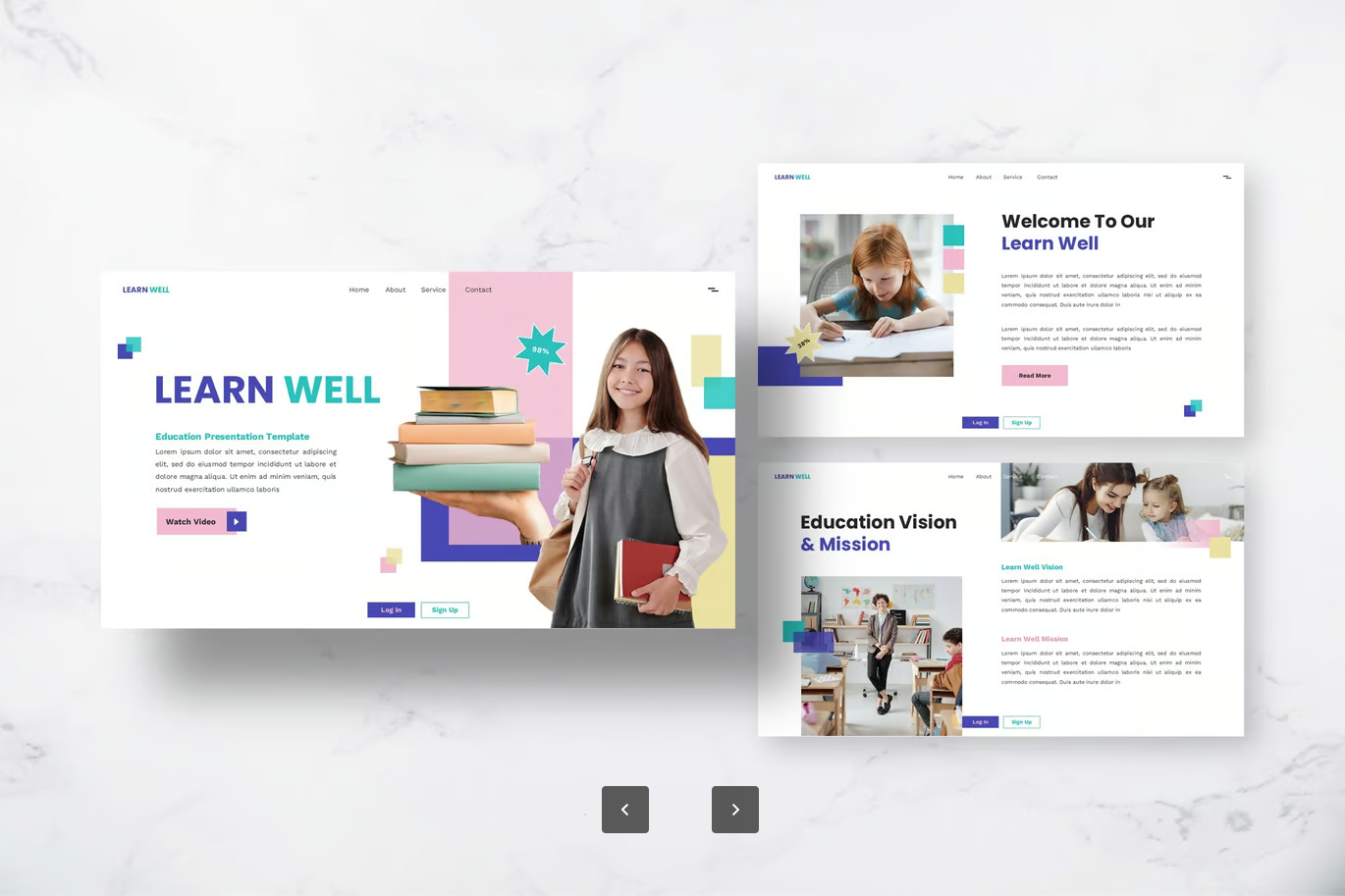 教师专用Learn Well教育Keynote模板 简约大气学术风PPT课件可编辑Learn Well - Education Keynote Templates-演示喵HUB