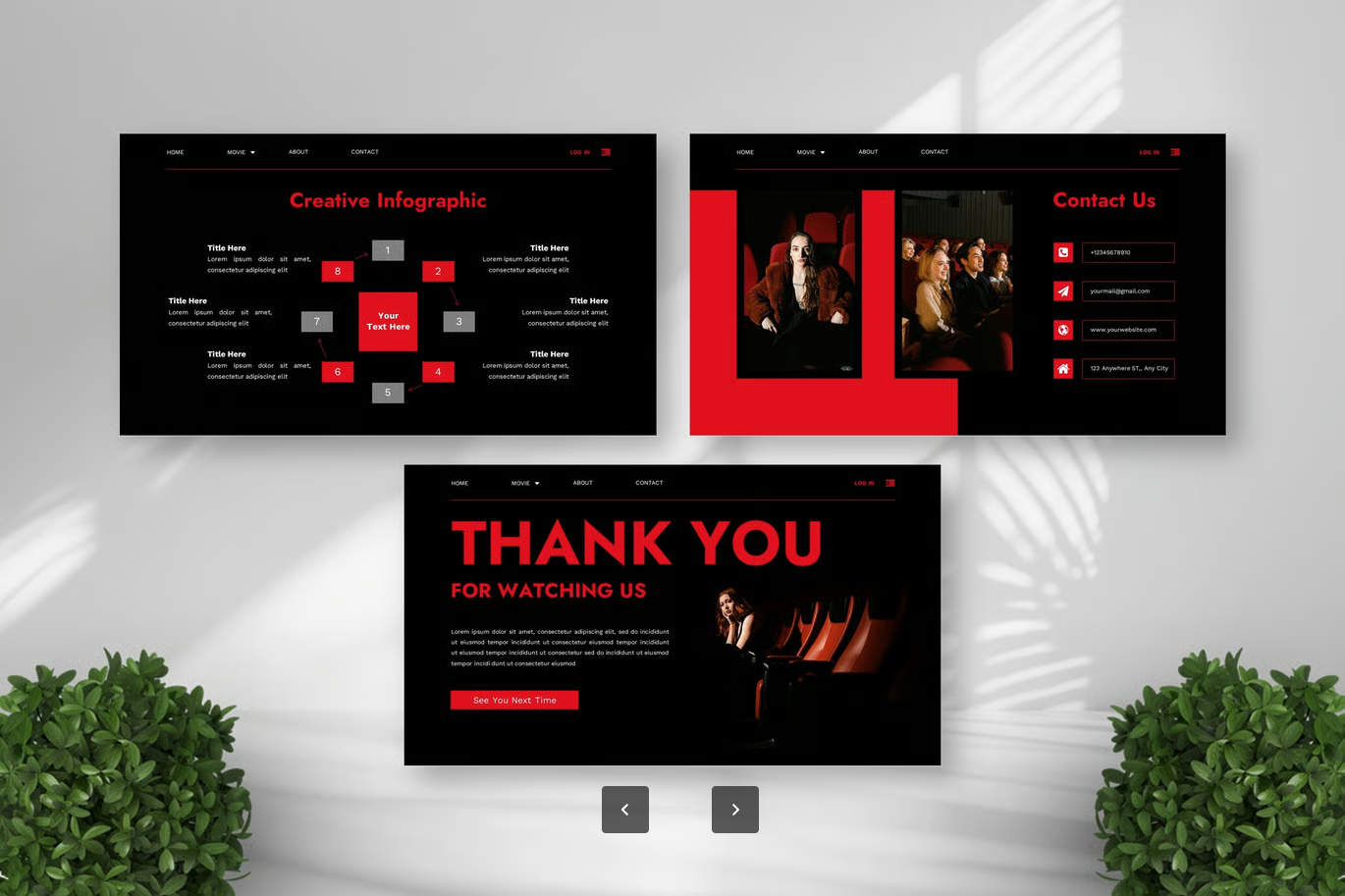 4K画质电影风Keynote模板苹果专用影视级动态特效高端商务PPTCinema - Movie Keynote Templates-演示喵HUB