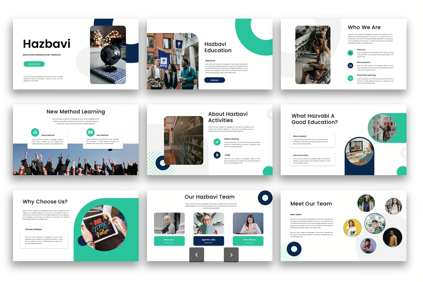 Hazbavi教育Keynote模板简约大气可编辑教师课件学术风PPTHazbavi - Education Keynote Template-演示喵HUB