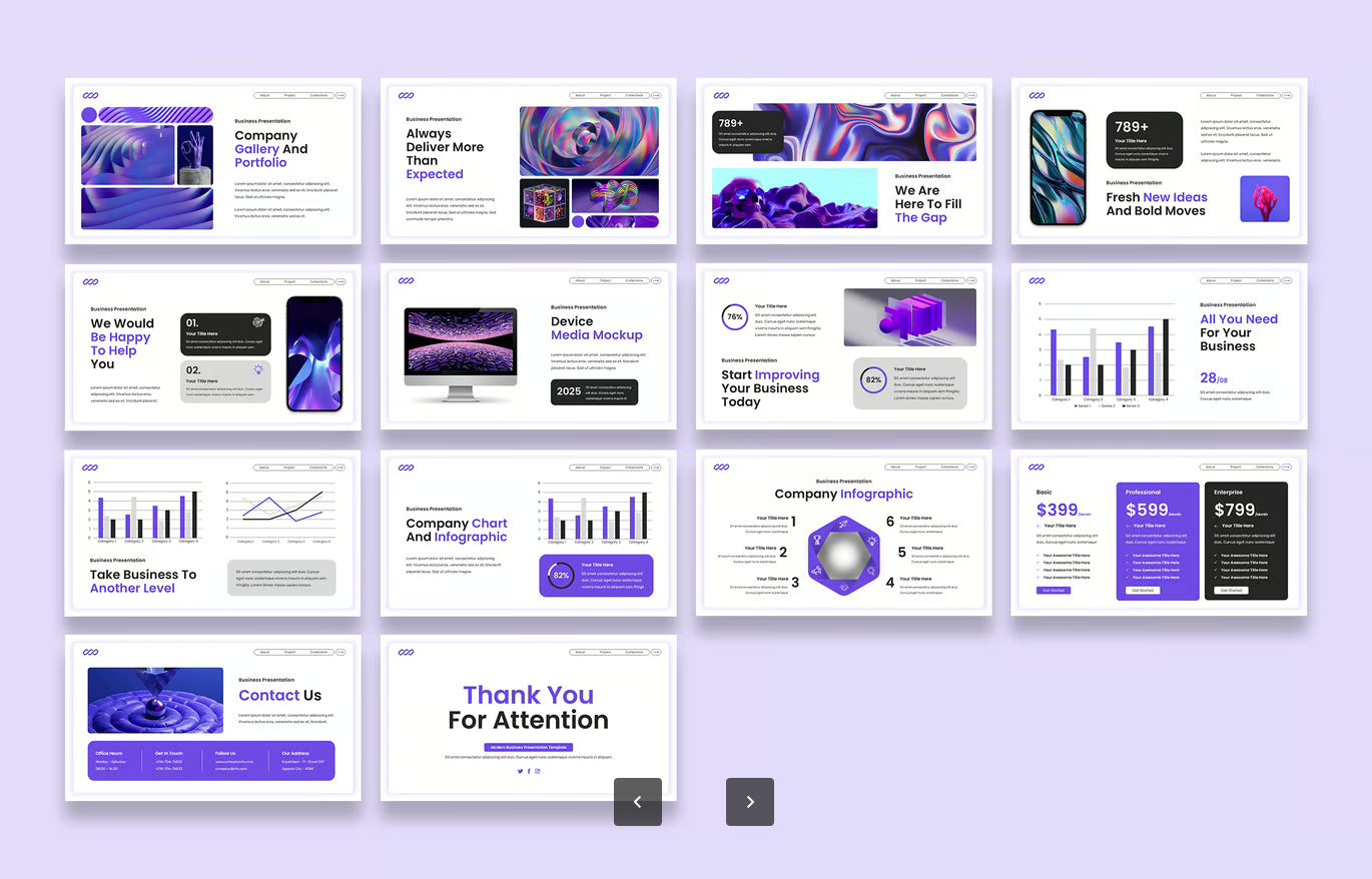 Netify高端商务PPT模板创意现代风企业汇报可编辑专业演示文稿Netify - Creative Modern Business Presentation-演示喵HUB