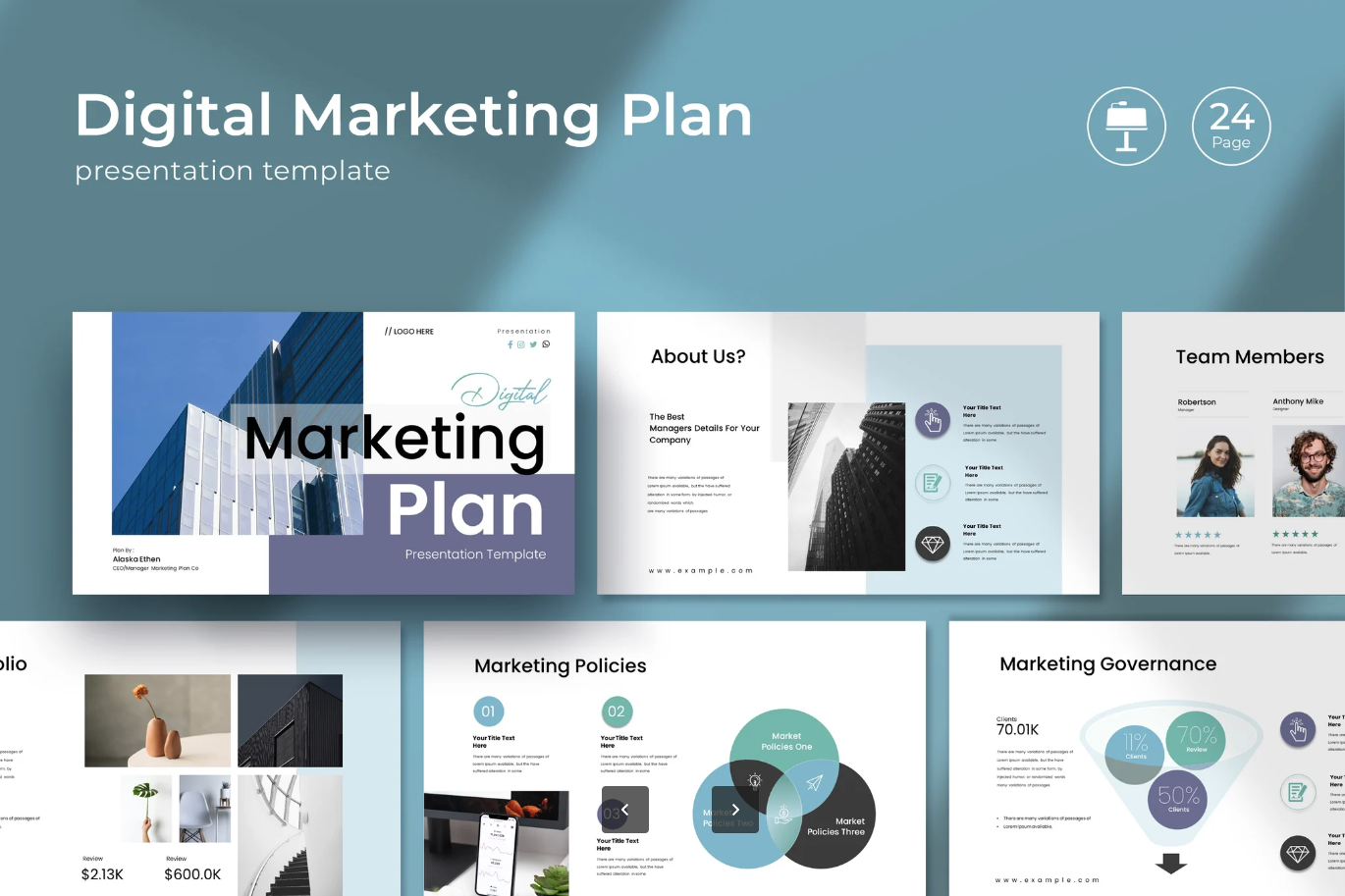 数字营销PPT模板可编辑Keynote商业计划书高端大气策划方案设计素材Digital Marketing Plan Keynote Template-演示喵HUB