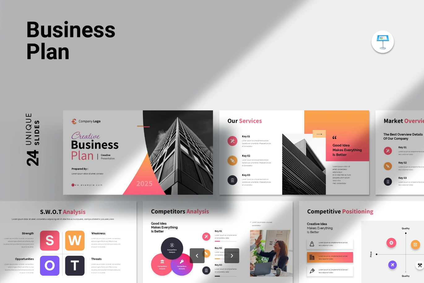 2025最新商业计划书PPT模板 创业融资高端商务风可编辑投资人专用Business Plan Presentation Template-演示喵HUB
