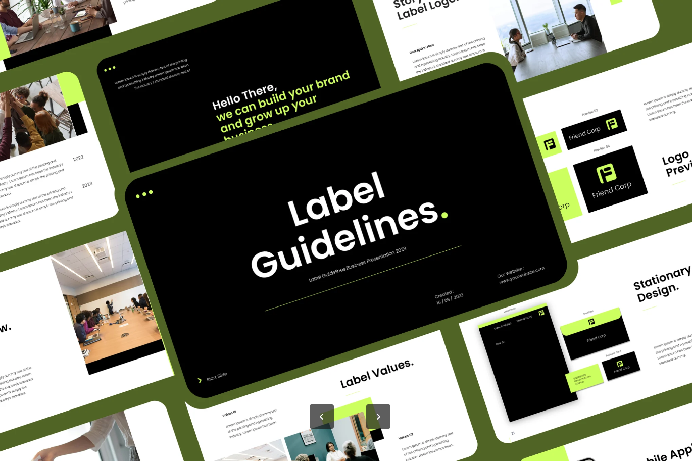 Keynote品牌VI设计模板苹果专用高端商务风可编辑PPT提案Label - Brand Guidelines Presentation-演示喵HUB