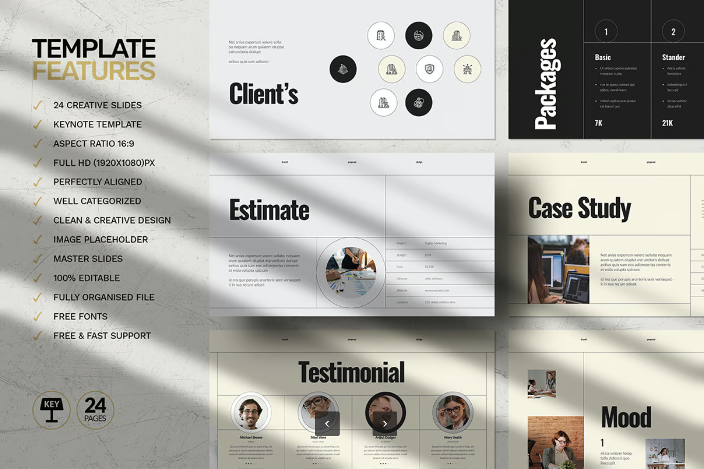 可编辑高端大气品牌提案Keynote模板商业计划书PPT设计创意方案Brand Proposal Template Keynote-演示喵HUB