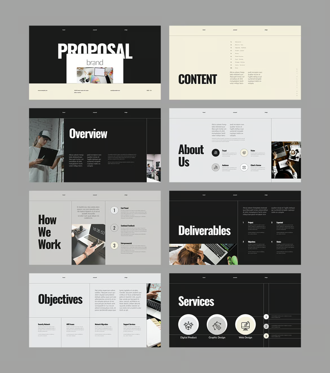 可编辑高端大气品牌提案Keynote模板商业计划书PPT设计创意方案Brand Proposal Template Keynote-演示喵HUB