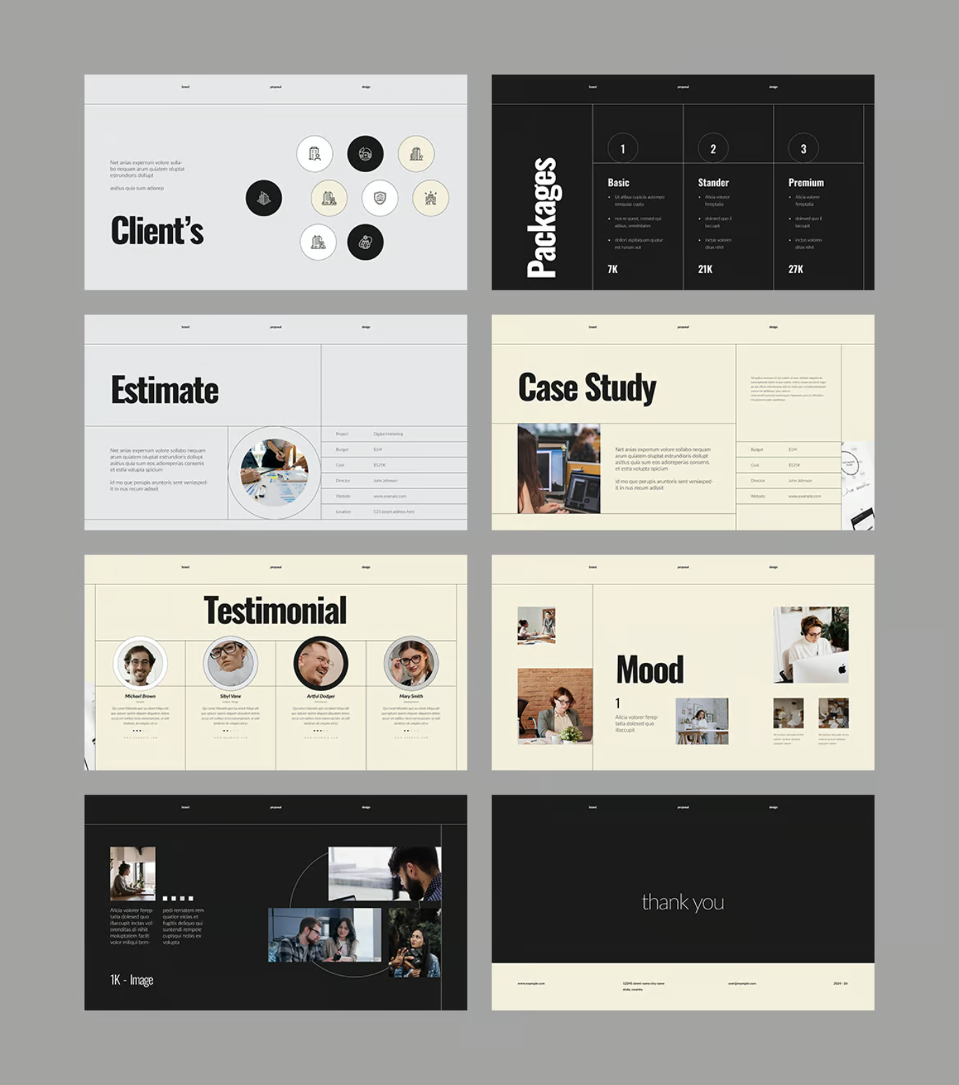 可编辑高端大气品牌提案Keynote模板商业计划书PPT设计创意方案Brand Proposal Template Keynote-演示喵HUB