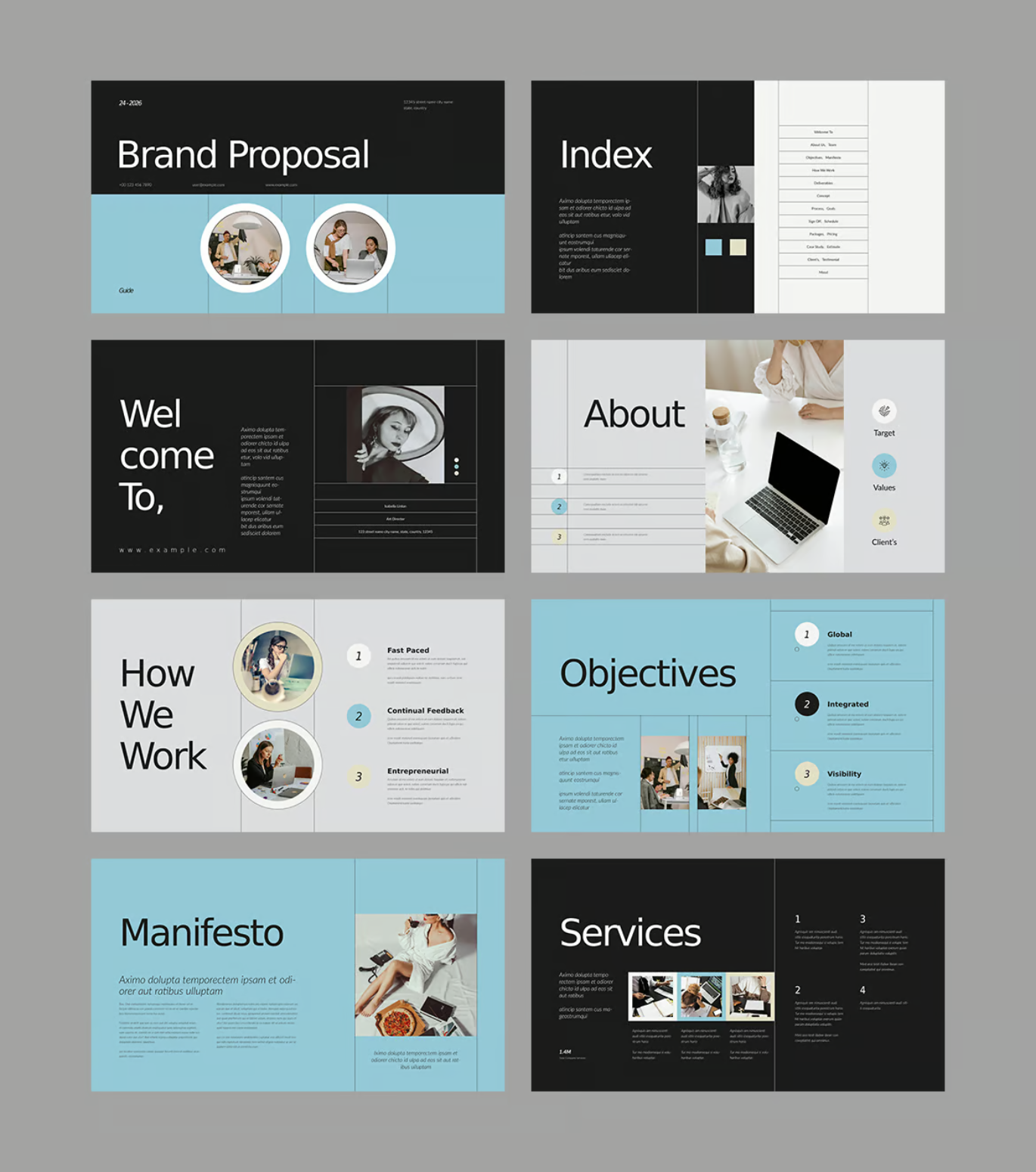 Keynote商业提案PPT模板苹果专用高端大气可编辑企业级设计方案Brand Proposal Template Keynote-演示喵HUB
