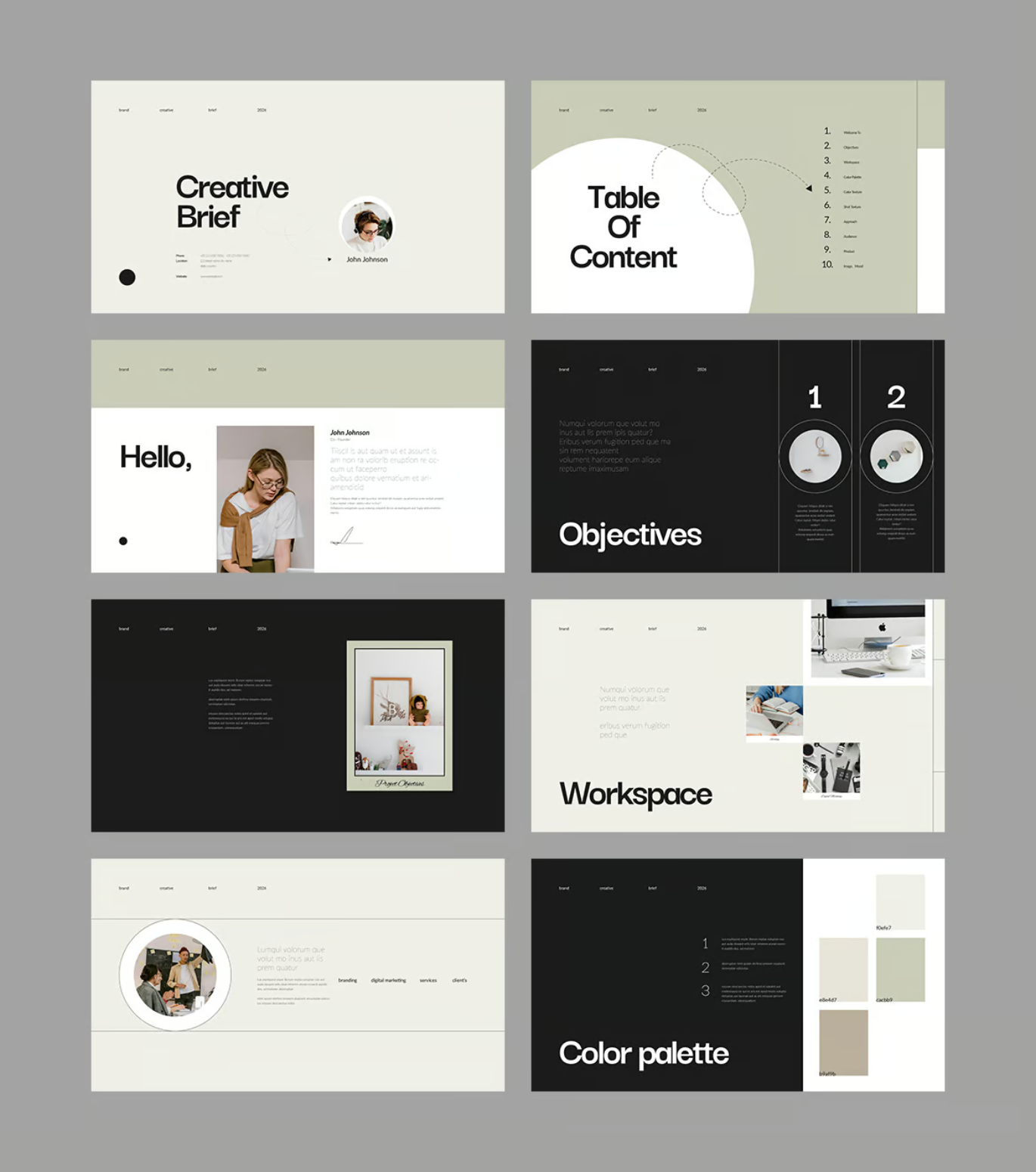 苹果Keynote创意简报PPT模板商务演示高端设计可编辑专业版Creative Brief Keynote Template-演示喵HUB
