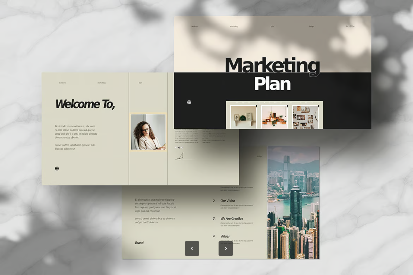 2024新款Marketing Plan Keynote模板 商务风营销策划PPT可编辑Marketing Plan Template Keynote-演示喵HUB