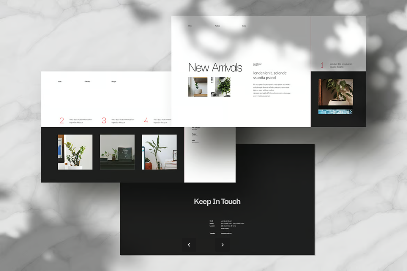 Portfolio专属Keynote模板A4竖版商务风可编辑苹果Mac演示PPT素材Portfolio Template Keynote-演示喵HUB