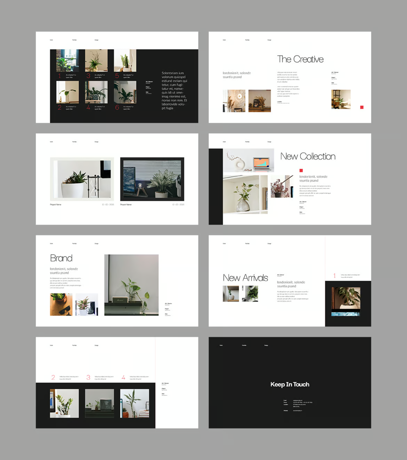 Portfolio专属Keynote模板A4竖版商务风可编辑苹果Mac演示PPT素材Portfolio Template Keynote-演示喵HUB