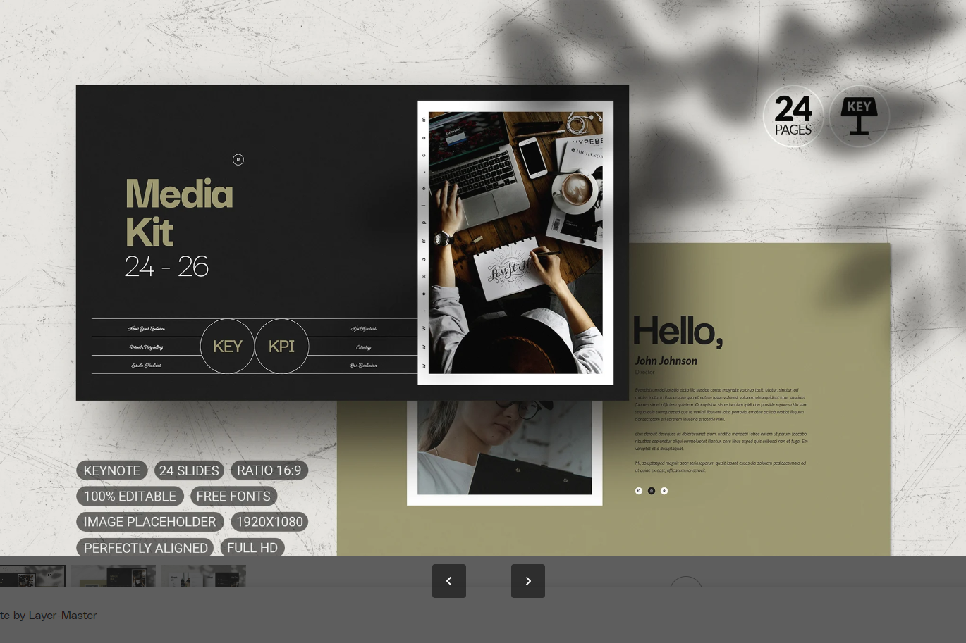 苹果Keynote专用社交媒体设计套装 商务演示PPT模板一键套用多场景Social Media Kit Template Keynote-演示喵HUB
