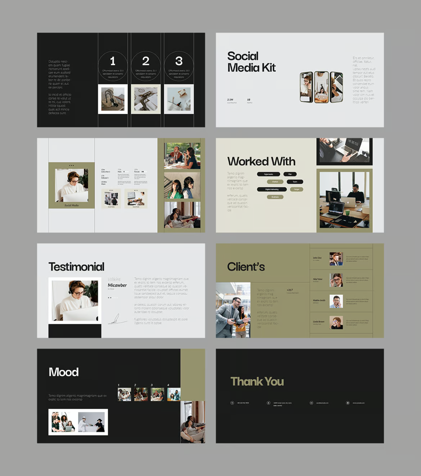 苹果Keynote专用社交媒体设计套装 商务演示PPT模板一键套用多场景Social Media Kit Template Keynote-演示喵HUB