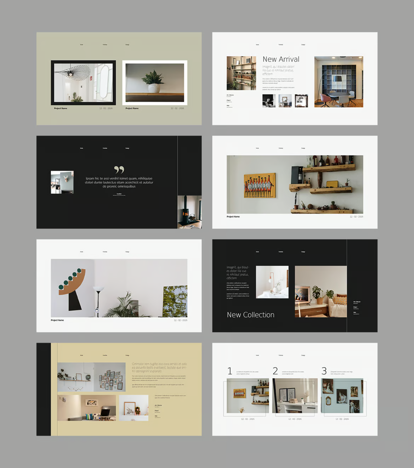 求职必备高端作品集Keynote模板创意简约PPT简历设计职场面试专用Portfolio Keynote Template-演示喵HUB