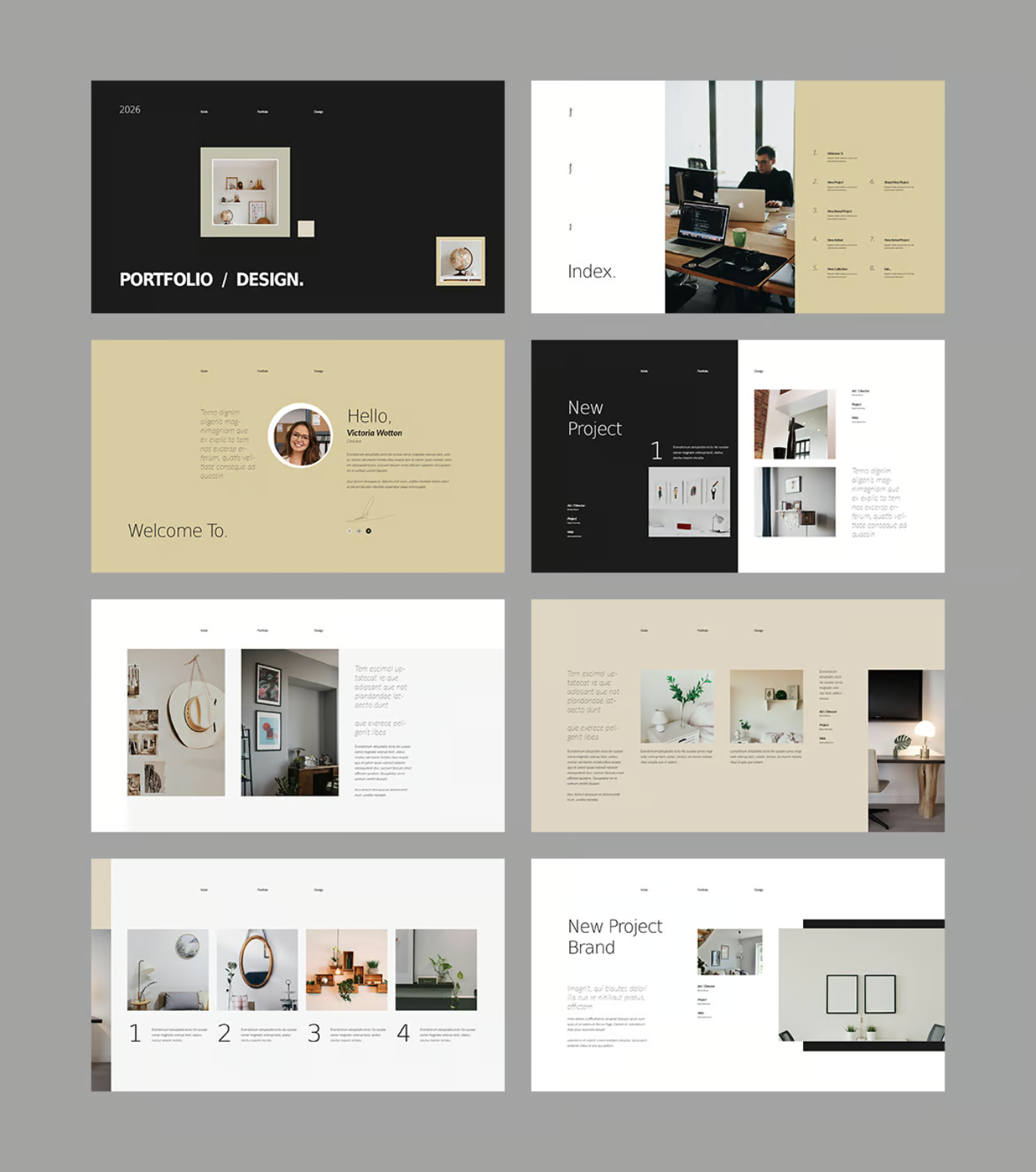 求职必备高端作品集Keynote模板创意简约PPT简历设计职场面试专用Portfolio Keynote Template-演示喵HUB