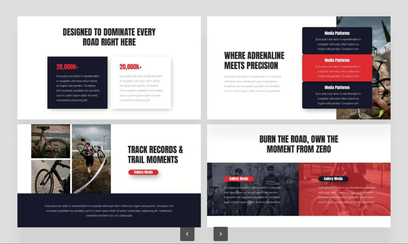 VelocityX运动自行车Keynote动态PPT模板商务发布会VelocityX – Sport Bike Keynote Template-演示喵HUB