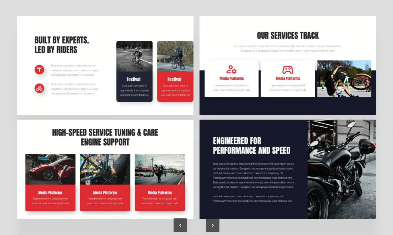 VelocityX运动自行车Keynote动态PPT模板商务发布会VelocityX – Sport Bike Keynote Template-演示喵HUB