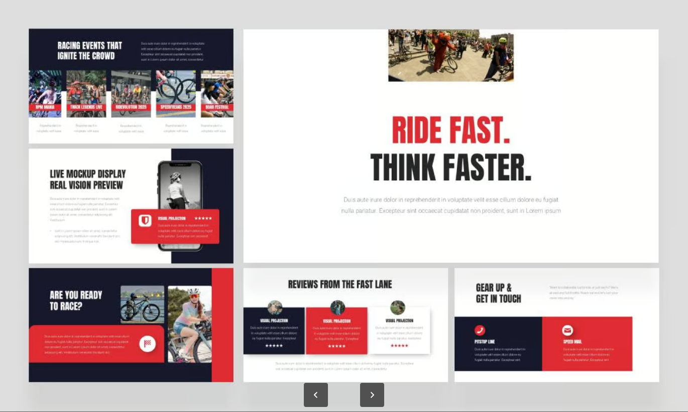 VelocityX运动自行车Keynote动态PPT模板商务发布会VelocityX – Sport Bike Keynote Template-演示喵HUB
