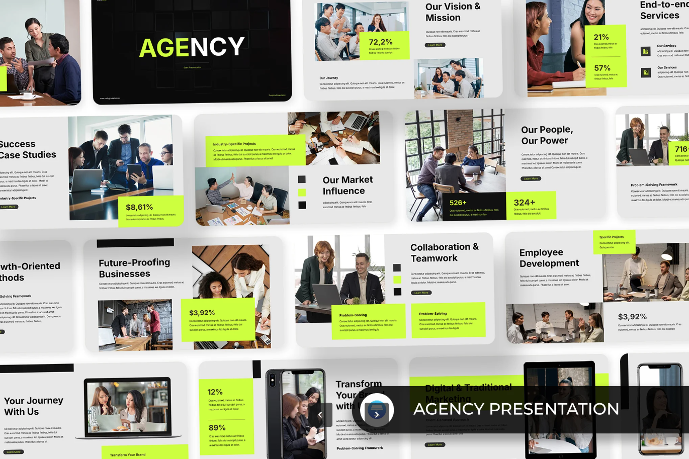 2024高端Agency商务PPT模板创意设计企业级可编辑演示方案简约大气Agency Presentation-演示喵HUB