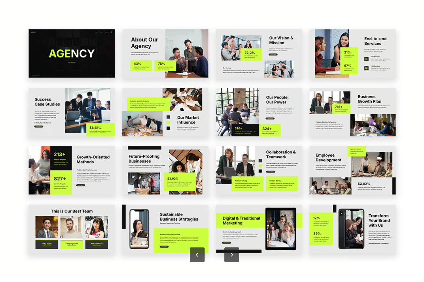 高端商务PPT模板Agency风可编辑企业汇报创意设计Agency Presentation-演示喵HUB
