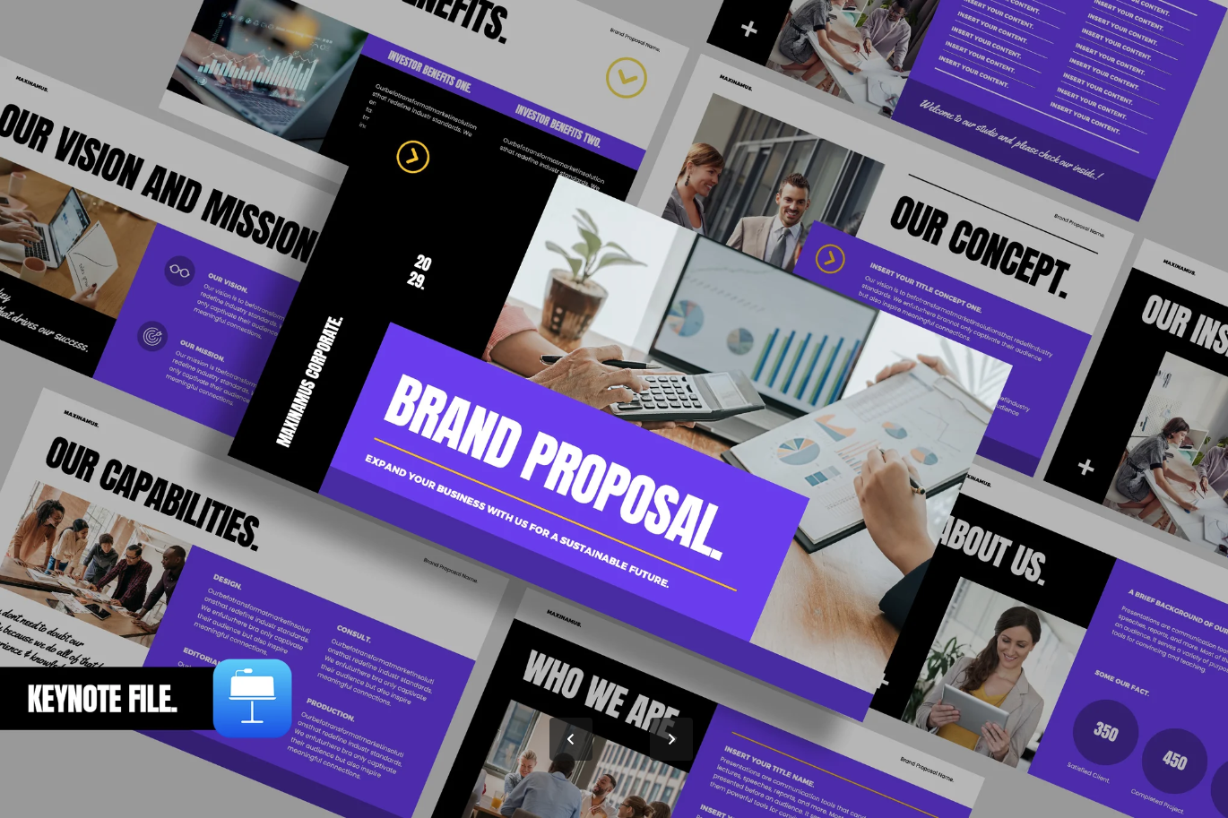 KEY品牌策划PPT模板可编辑高端商业计划书企业方案提案神器Brand Proposal Template-演示喵HUB