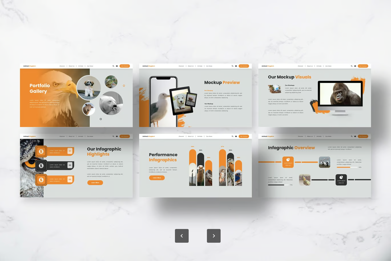 苹果专用动物园王国Keynote模板 高端创意动态商务PPT可编辑素材Animal Kingdom - Zoo Keynote Templates-演示喵HUB