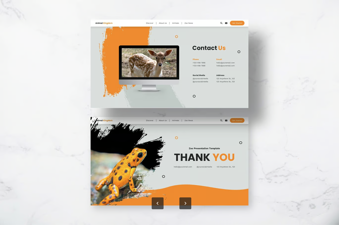 苹果专用动物园王国Keynote模板 高端创意动态商务PPT可编辑素材Animal Kingdom - Zoo Keynote Templates-演示喵HUB