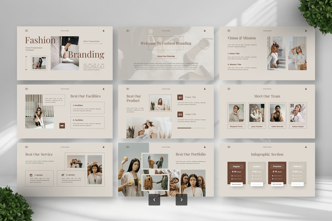 2025高端时尚品牌Keynote模板商务PPT设计创意演示文稿幻灯片Fashion Branding - Trend Keynote Templates-演示喵HUB