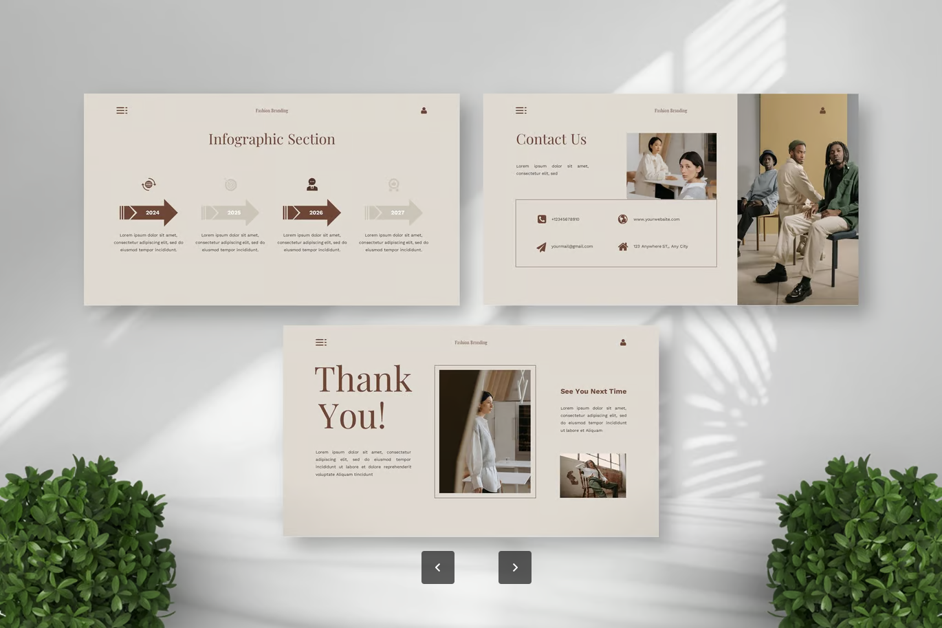 2025高端时尚品牌Keynote模板商务PPT设计创意演示文稿幻灯片Fashion Branding - Trend Keynote Templates-演示喵HUB