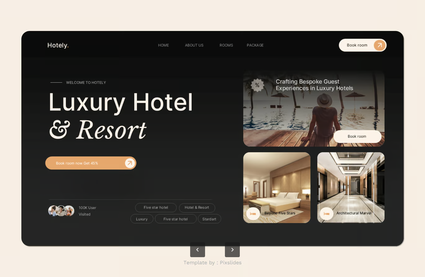 高端商务风酒店Keynote模板PPT可编辑苹果专用提案设计方案素材Hotel Keynote-演示喵HUB