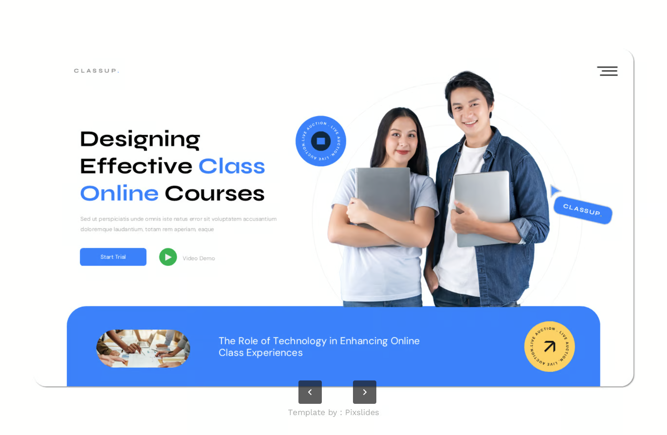 2025新款在线教育Keynote模板 网课直播动态PPT课件教师专用Online Class Education Keynote-演示喵HUB