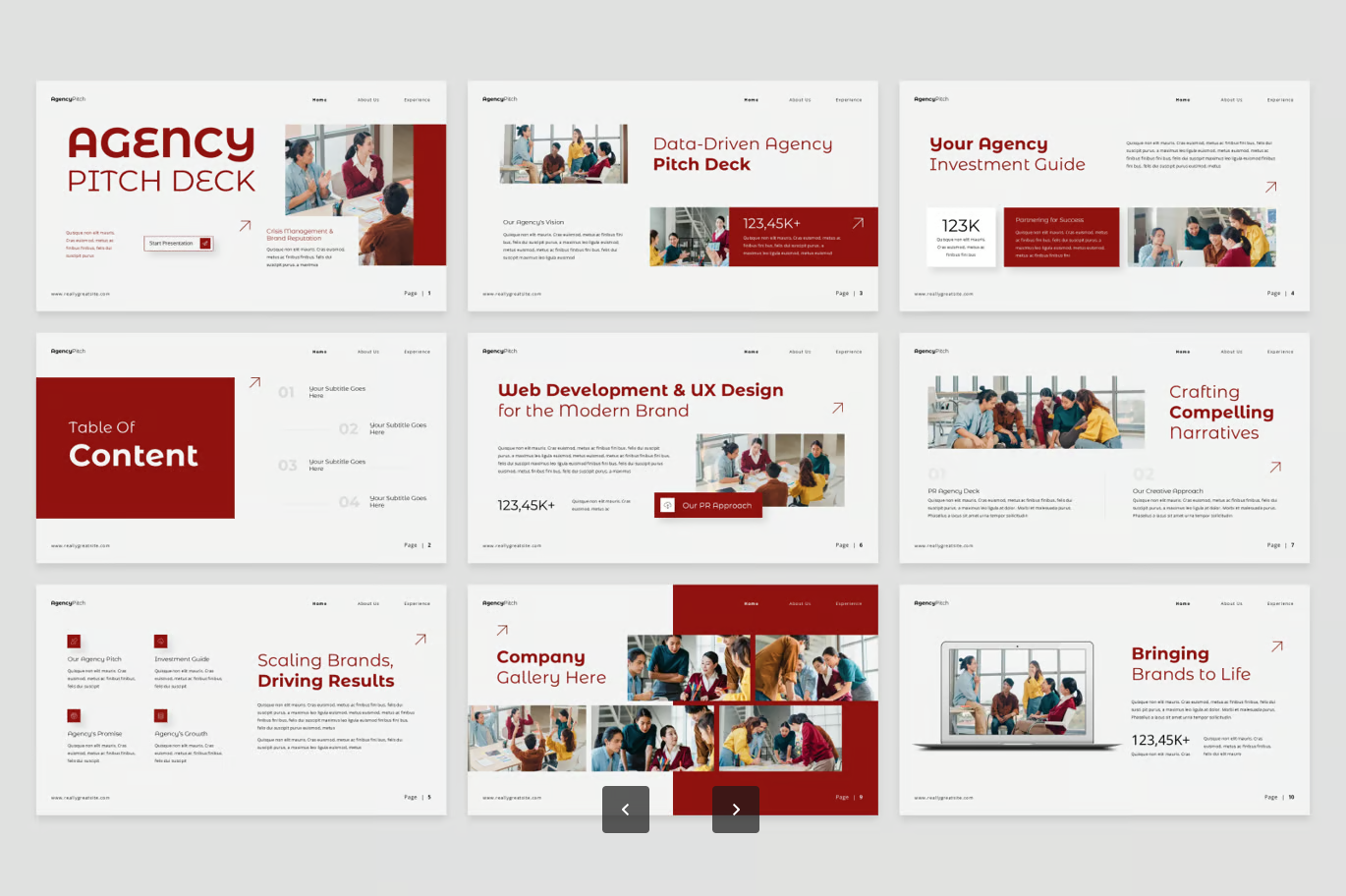 高端商务PPT模板企业路演提案可编辑简约大气动态设计Agency Pitch DeckAgency Pitch Deck Presentation-演示喵HUB