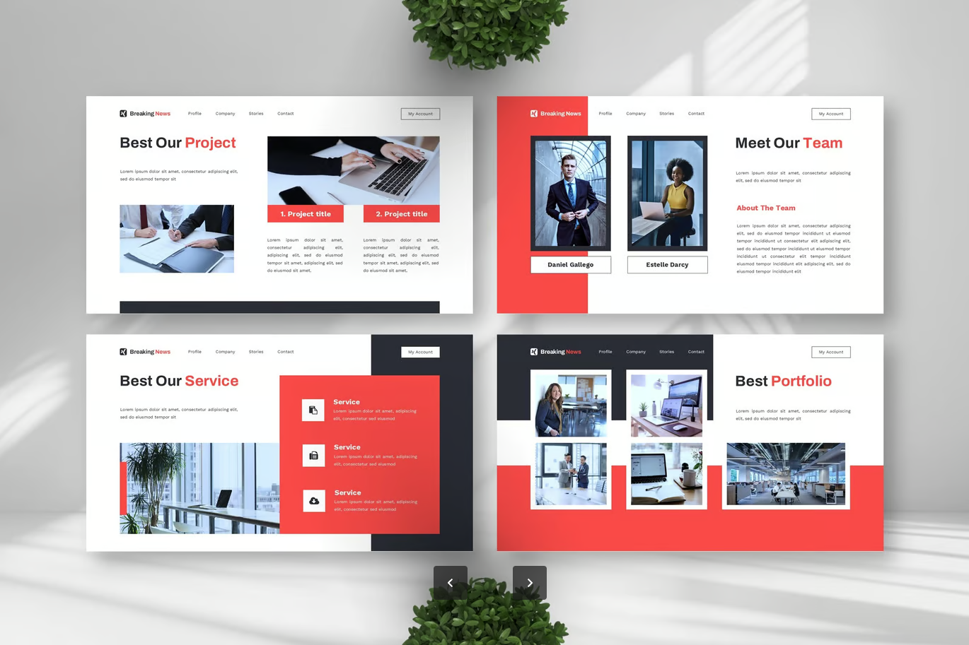 2025高端商务Keynote模板苹果专用发布会新闻风企业演示PPT设计Breaking News - Business Keynote Templates-演示喵HUB