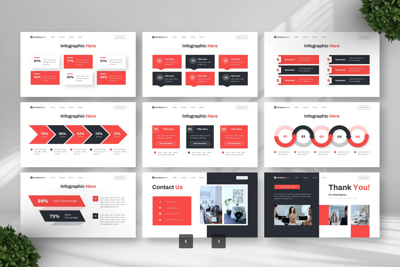 2025高端商务Keynote模板苹果专用发布会新闻风企业演示PPT设计Breaking News - Business Keynote Templates-演示喵HUB