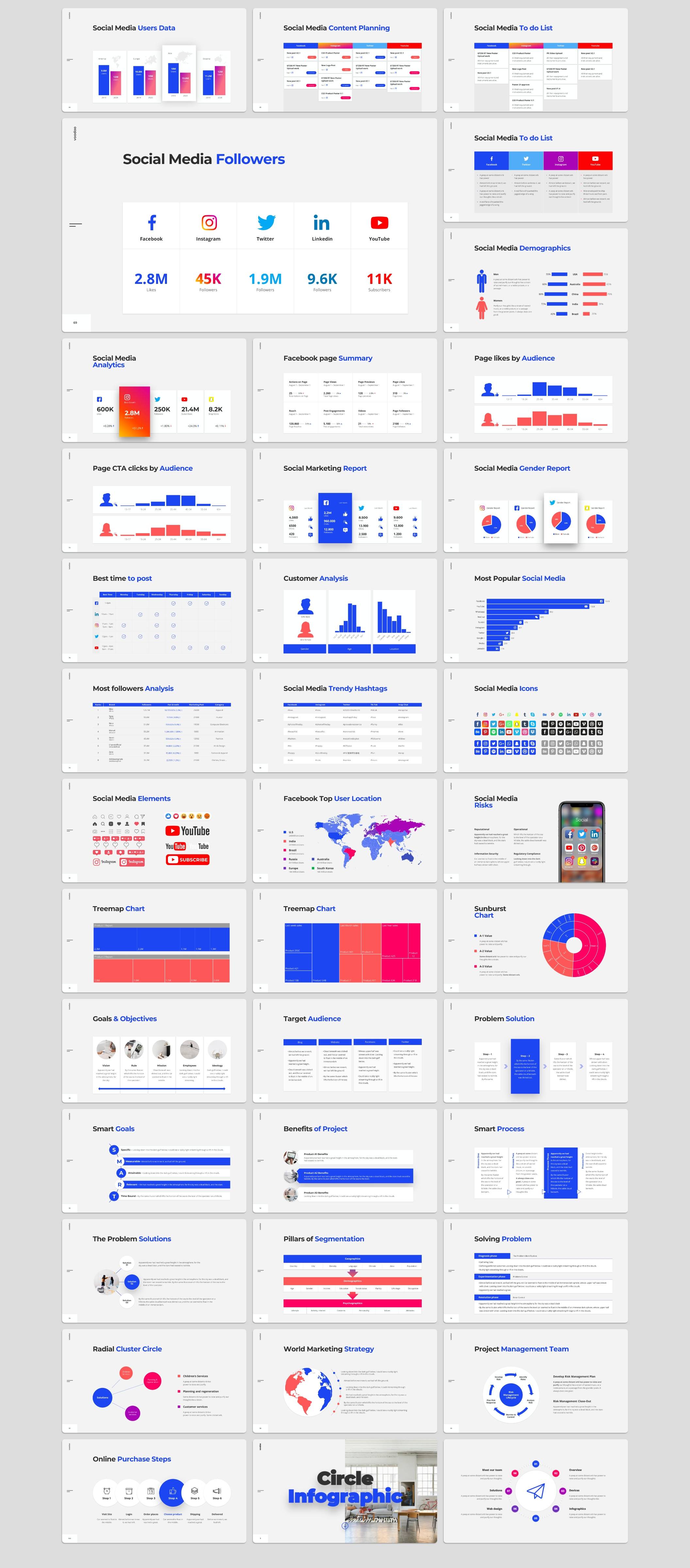 K0440 工作汇报信息图表ppt+Keynote模板年终总结商务演示文稿下载 Voodoo Templates-演示喵HUB