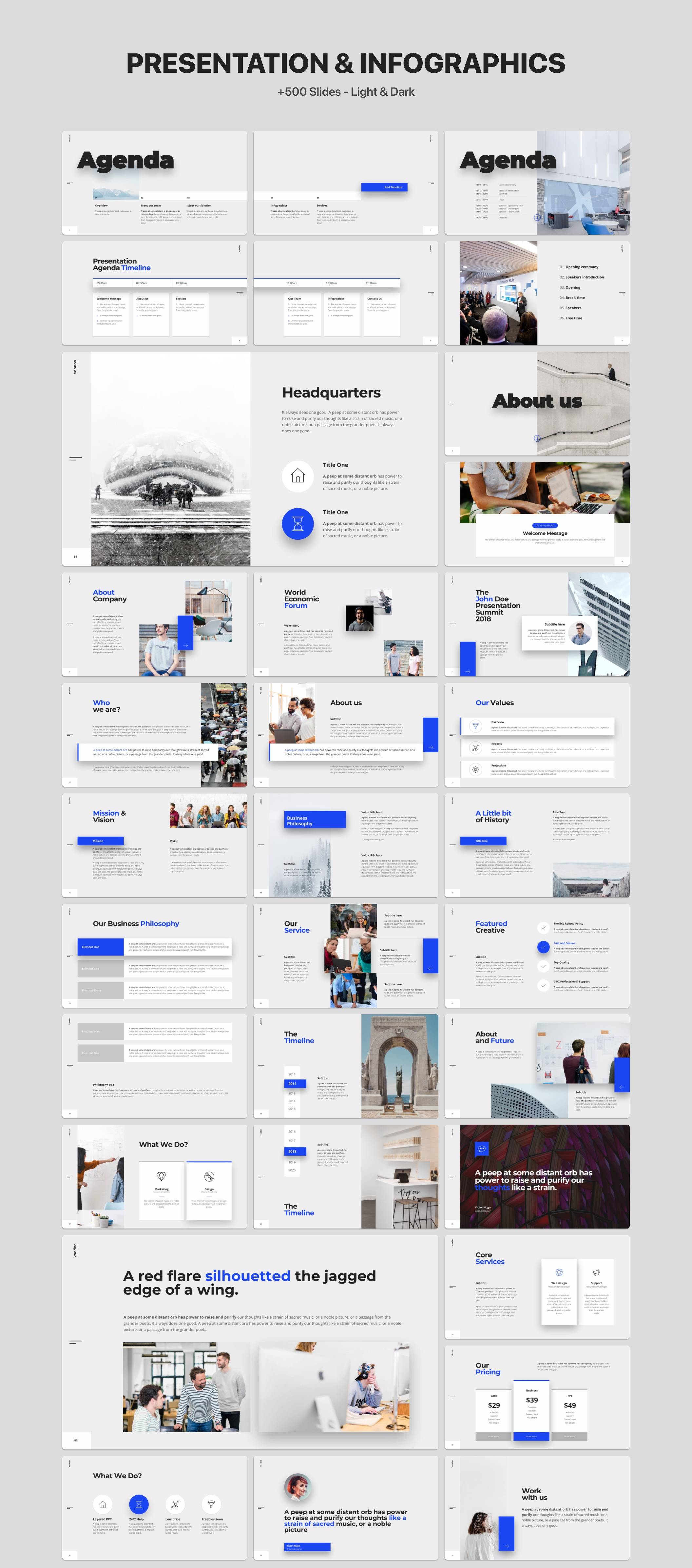 K0440 工作汇报信息图表ppt+Keynote模板年终总结商务演示文稿下载 Voodoo Templates-演示喵HUB